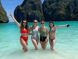Girls in sea at Koh Phi Phi in Thailand