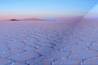 View of Bolivia Uyuni Salt Flats 