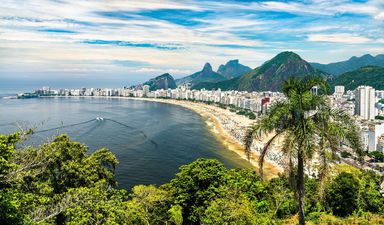 View of Rio de Janeiro in Brazil