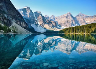 View of Moraine Lake in Canada Banff