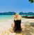 Traveller on Thailand beach, Southeast Asia