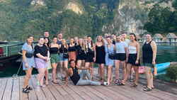 Group of travellers at Khao Sok National Park 