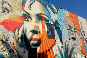 Collage street art in Los Angeles