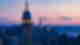 Empire State building and New York skyline at sunset