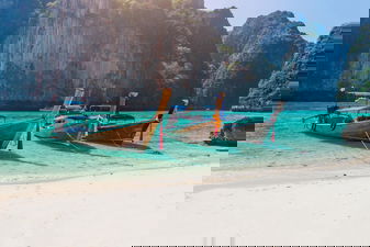 Thailand boats in Krabi, Koh Phi Phi Island