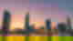 Evening skyline with skyscrapers in Ho Chi Minh City 