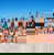 Group of travellers on beach in New South Wales