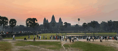 Angkor Wat in Cambodia at sunrise