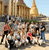 Group travellers in Bangkok Thailand near Temple