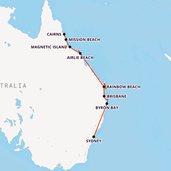 Australia East Coast Adventure Map