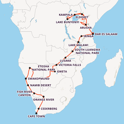 The Great African Journey Map