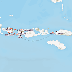 Bali, Lombok & Komodo Map