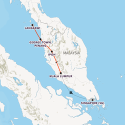 Highlights of Malaysia & Singapore Map