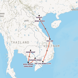 Vietnam & Cambodia Intro Map