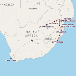 South Africa Adventure Map