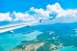 plane window view